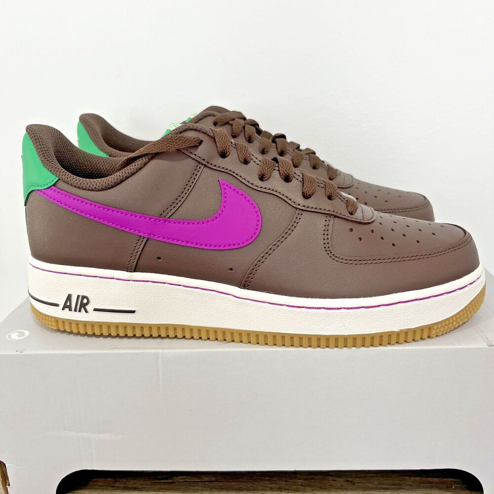 Nike Air Force 1 Low '07 Baroque Brown Vivid Purple IM2368-237 US Mens 9 New